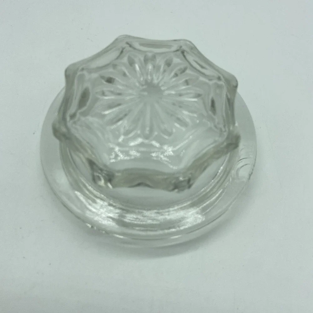 Anchor Hocking Wexford Clear Glass Apothecary Canister With Lid Diamond Pattern